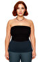 Women's Strapless Neckline Bodycone Silhouette Polyester Blend Daily Use Crepe Knitted Blouse - 3