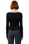 Asymmetrical Cut Viscose Ribbed Blouse Women's Stylish and Comfortable Daily Wear Option Quality - 4