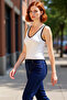 Stylish Crop Blouse Fitted Fit Knitwear Fabric Modern Style Professional Look Distinguished Material