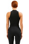 Women's Zippered High Neck Sleeveless Knitted Sports Top Blouse Quality Stylish Comfortable Modern Elegant Casual - 4