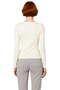 Women's Gray Square Neck Fitted Long Sleeve Cotton Blouse with Cool & Comfort Features for Daily Use - 4