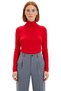 Women's Fitted Turtleneck Long Sleeve Crop Knitted Blouse Cool & Comfort Persona Ideal for Winter Season - 3