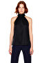 Pleated Knitted Blouse Halter Neck Regular Fit Summer Business Wear Long-Lasting Comfortable Cut - 3