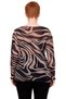 Women's Plus Size Boat Neck Animal Print Tulle Knitted Long Sleeve Quality Stylish Comfortable Modern - 4