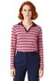Young Girl Fitted Polo Neck Striped Long Sleeve Knitted Quality Stylish Comfortable Modern Elegant - 3