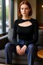 Women's Asymmetrical Neckline Detailed Bodycon Stretchy Knitted Quality Stylish Comfortable Modern - 2