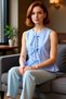Women's Sleeveless Bow Detail Striped Woven Quality Stylish Comfortable Modern Elegant Casual - 2
