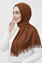 Brown Pleated Shawl |   No Ironing Required, Pleated Shawl, Texture That Maintains the Shape Pleated Bamboo Shawl - 2