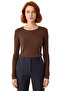 Women's Plain Pattern Crew Neck Long Sleeve Stretchy Knitted Quality Stylish Comfortable Modern Elegant Casual - 3