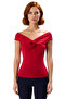 Carmen Collar Fitted Sandy Knitted Blouse Day Night Use Premium Quality Long Lasting - 3