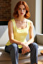 Women's Fitted Peplum Sleeveless Knitted Blouse Distinguished Material Comfortable Use Zarifane Design - 2