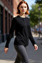 Women's Crew Neck Long Sleeve Regular Fit Cotton Knitted Plain Blouse Ideal for Everyday Wear