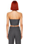 Fitted Strapless Crop Blouse Stretchy Knitted Fabric Casual Style Special Design Comfortable Cut Perfect Fit - 4