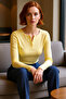 Women's Crew Neck Buttoned Stretchy Knitted Long Sleeve Quality Stylish Comfortable Modern Elegant Casual - 2
