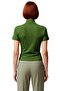 Fitted Stand Collar Short Sleeve Stretchy Knitted Blouse Summer Casual Distinguished Material Long Lasting - 4