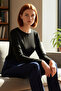 Women's Fitted Half Zipper Ribbed Knitted Long Sleeve Quality Stylish Comfortable Modern Elegant - 2