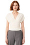 Women's V-Neck Sleeveless Gathered Bodycon Knitted Blouse Quality Stylish Comfortable Modern Elegant Casual - 3