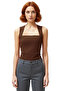 Women's Fitted Gathered Knitted Blouse Square Neck Casual Perfect Fit Custom Design - 3