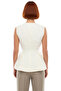 Fitted Denim Blouse Sleeveless Crew Neck Casual Style Long Lasting Special Design Comfortable and Stylish - 4