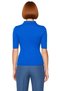 Women Corded Fabric Knitwear Polo Collar Short Sleeve Quality Stylish Comfortable Modern Elegant Casual - 4