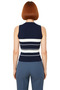 Women's Crew Neck Knitwear Blouse Thin Polyester Color Block Summer Comfortable Cut for Daily Wear - 4