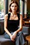Women's Fitted Gathered Knitted Blouse Square Neck Casual Perfect Fit Custom Design - 2
