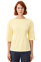 Women's Peplum Cut Boat Neck Batwing Sleeve Blouse Ideal for Daily Wear Quality Stylish Comfortable - 3