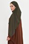 Khaki Plain Classic Shawl Turlu Polyester Luxury Janjan 202126_09 - 2