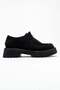 Black Lace Detailed Suede Women's Loafer - 2