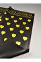 Yellow on Black Background with'Love You Forever' Writing Wrapping Paper Bouquet & Gift Package 57X57 4 Pieces - 3