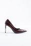 Amanda Women's Daily Stiletto Heeled Shoes Burgundy Crocodile