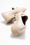 Beige Casual Women's Loafer with Buckle Detail - 4