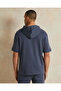 Men Plain Grey Hooded Lounge Sweatshirt - 3