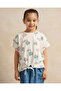 Girls White Printed T-Shirt