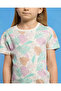 Girls White Leaves Print Shirt - 4
