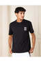 Men Black Printed T-Shirt