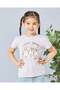 Girls Lilac Bunny Placement Print T Shirt
