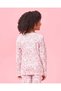 Girls Pink Printed Floral Rib T-Shirt - 3
