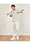 Men Green Striped T-Shirt - 5