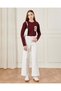 Senior Girls Brown Embellished With Crochet T-Shirt - 2