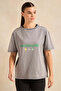 Women Grey Printed Active T-Shirt