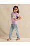 Girls Lilac Placement Print T-shirt - 2