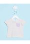 Infant Girls White And Yellow Striped T-Shirt