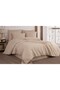 Premium Cappiccuno Color Cotton Satin Double Duvet Cover Set - 2