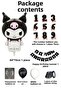 Kuromi Balloon 3Rd Birthday Set Sanrio Black Number Transparent Balloon Helium Compatible Flying Balloon - 2