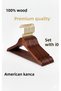 Walnut Wooden Clothes Hanger Clothes Shirt Pants Hanger Gold American Hook 10 Pieces