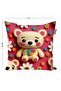 Pink Cute Teddy Bear Children's Room Themed Digital Printed Decorative 2-Piece Throw Pillow Cover - 4