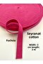 Fuchsia Color 3 Meters Width 3 cm Cotton Wallet-Bag Strap, Handle, Column-Narrow Woven Ribbon