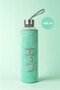Glass Flask with Plush Cover 600 ml Mint Green - 2