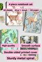Puppy Cute Animals No:1 Design Wire Spiral A5 Lined 4-Piece Souvenir, Memory, School Notebook Set - 7
